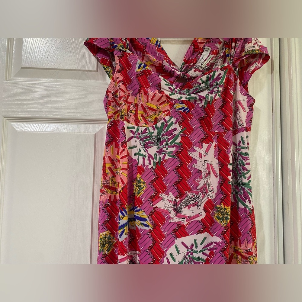 Zac Posen Target 20th Anniversary Collection Pink‎ Safety Pin Maxi Size 18 W - Picture 6 of 13